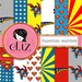 Superman digital paper. Seamless and tileable Superman papers, 12 papers altogether