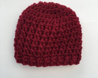 Chunky Cranberry Beanie