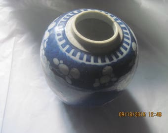 Antique Blue and White Chinese Ginger Jar