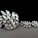 Vintage Sherman Canada Demi Parure Brooch and Clip On Earrings Rhinestone Set Signed Wedding Prom Formal
