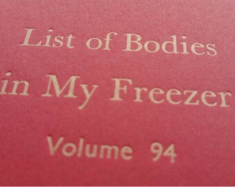 Freezer - Letterpress Small Funny Notebooks, Jotters, Mini Journals, Moleskines, Cahiers - A6 Lined Pocket Notebooks