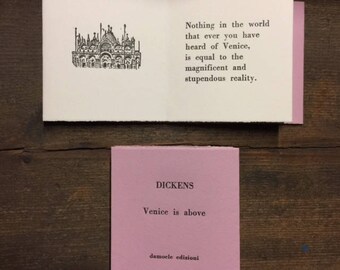 CHARLES DICKENS Artist's Book Letterpress