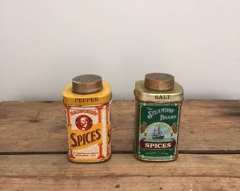 Radford Tin Salt & Pepper Shakers