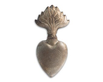 Heart Milagro, Sacred Heart, Silver