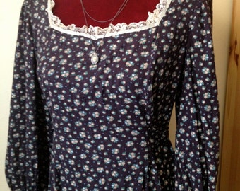 Vintage Calico Gunne Sax style prairie dress. Size M (?)