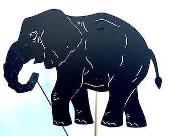 Elephant Shadow Puppet - Hand Cut