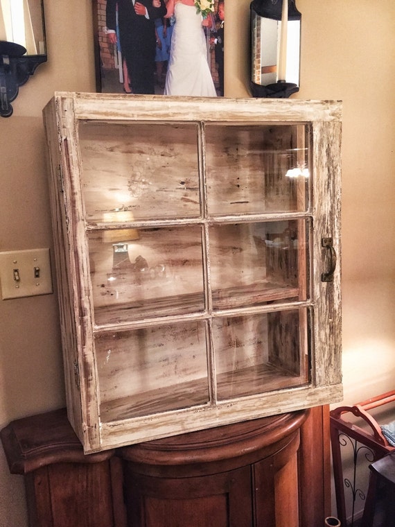 ON SALE Shabby medicine cabinet 6 pane window cabinet