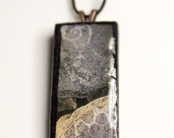 Beach Rocks #3 Wooden Pendant