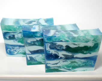 Ocean Mist Soap - Shea Butter and Olive Oil - Glycerin Soap, Ocean Soap, Floral scented, Beach Soap,Nautical Soap, Sea Soap