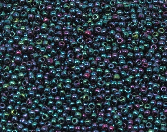 11/0 TOHO SEED BEADS -Higher Metallic Dragonfly - Blue Iris Higher Metallic - Toho #505 - 10 grams