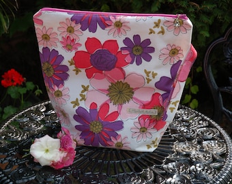 Pink/Purple Knitting Project Bag, large
