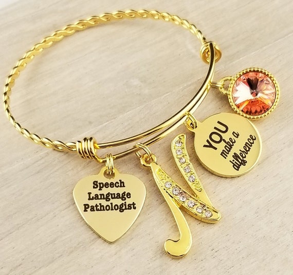 Gold Speech Language Pathologist Gift Gift for Speech Language Pathologist Graduation Gift School Speech Language Pathologist Gift