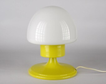 Mushroom lamp Shapes Vintage desktop Retro yellow Spain 70 's