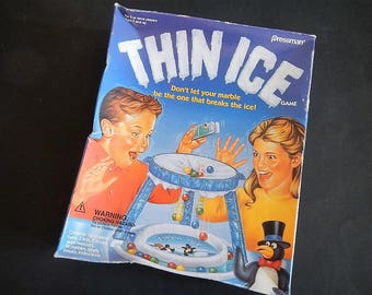 Vintage Thin Ice Game - Pressman Toy Corp- 1990- children's game, #9610, no reading, game night, family, fun, 2+ players, ages 5 & up, igloo