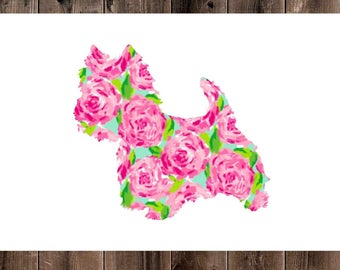 Lilly Dog Decal, Westie Dog Decal, Lilly Westie Dog Decal, Dog Car Decal, Dog Mom Decal, Lilly Terrier Dog Decal, Dog Decal, Dog Sticker