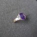 10k Yellow gold Amythest and Diamond ring size 7 3/4 2.9 Grams