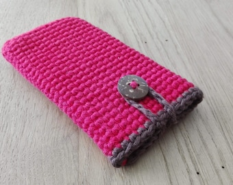 Handmade crocheted phone case/cozy *Basic* for Apple iPhone, Samsung, HTC, Nokia and all other sizes