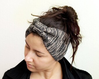 Headband, turban headband, ethnic chic, headband knit headband, ear muffs, woman, gift MOM, wide band headband