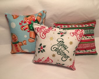 3 - Handmade Christmas catnip pillow toys