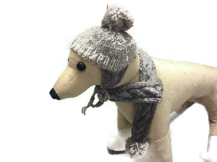 Eco virgin wool Dog Scarf dog hat dog clothes dog scarves for