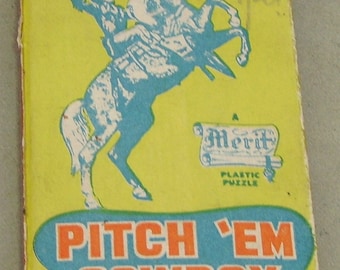 Roy Rogers Pitch 'em Cowboy Puzzle dexterity puzzle 1950's Merit (British)