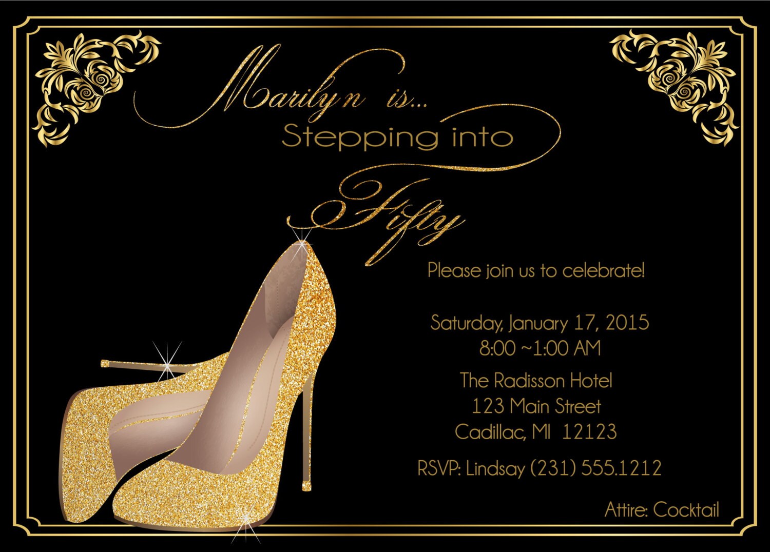 50 birthday invitations