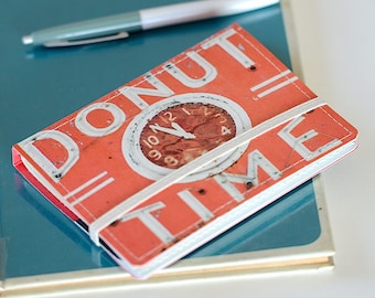 Upcycled Mini Journal- Donut Edition