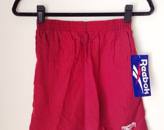 Deadstock Reebok Burgundy Athletic Shorts Boys Size XL