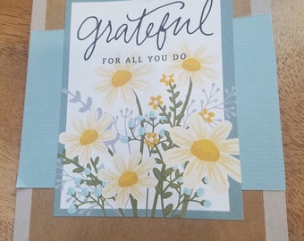Grateful for All You Do, Floral Seed packet Card