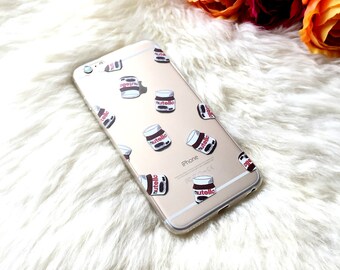 Nutella Chocolate I Love Nutella, iPhone 8 7 Case iPhone 6s 6 Plus Case Phone Cover Top Selling iPhone 6 Plus Clear Rubber Silicone Nutella