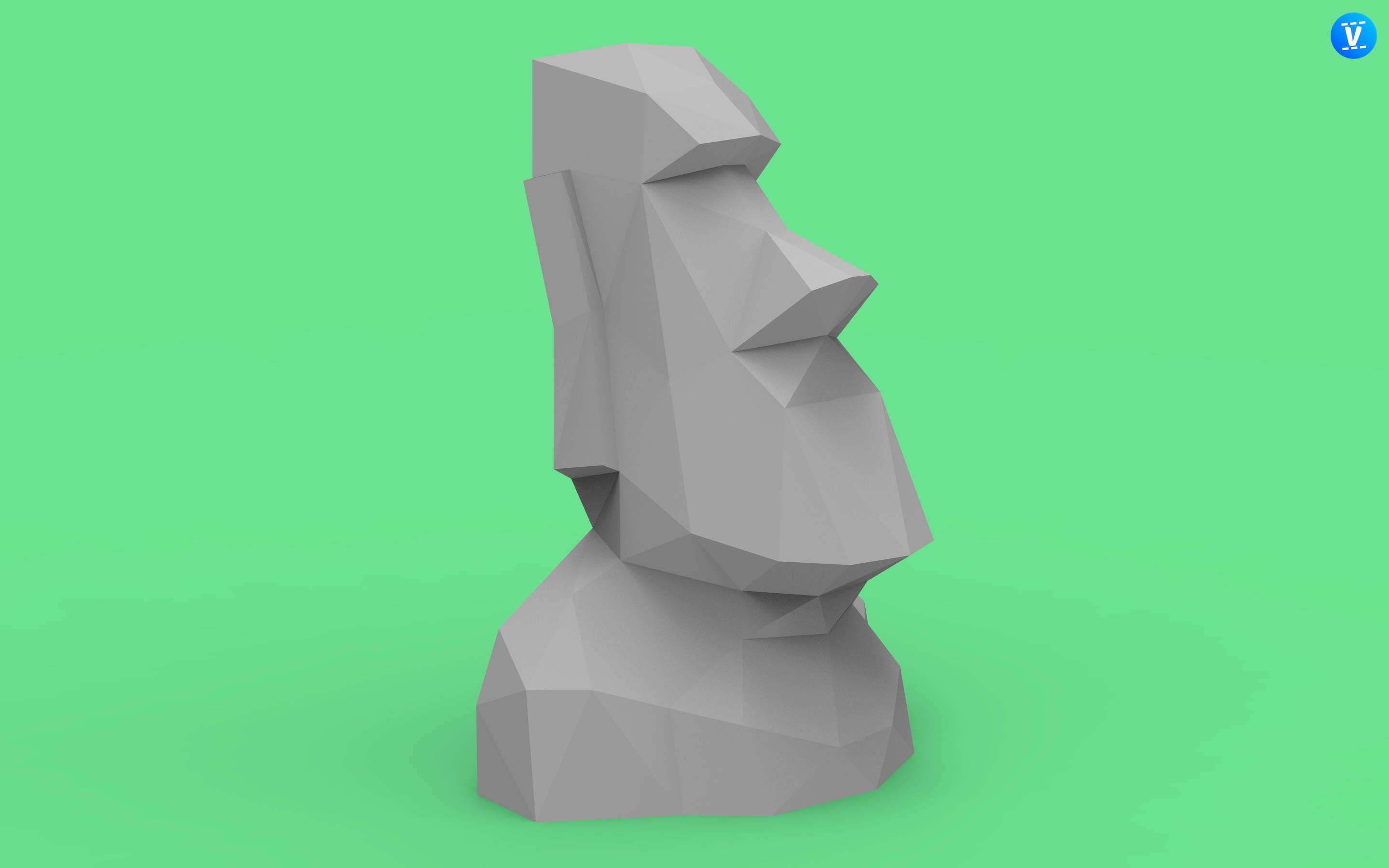 Moai Easter Island Stone Head Papercraft PDF Pack - 3D Paper Sculpture