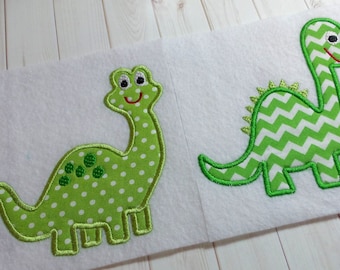 Applique Dinosaur machine embroidery instant download design, Set of 2 embroidery appliqué dinosaur