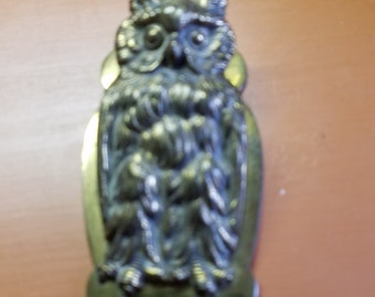 Vintage Brass Owl Clip