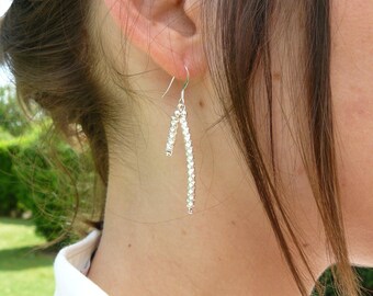 Earrings silver Sterling 925 "hammered bangles"