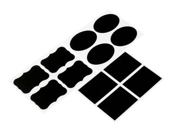 set of 12 adhesive chalkboard labels