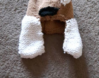 Hand Knit Dog Hat (child size)
