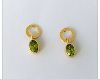 Earrings with Peridot