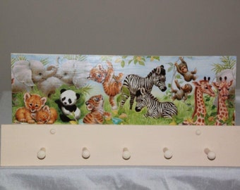 Hang Em Ups, Kid's Jungle, Organizer, Coat Hooks, Hat Hooks, Towel Hooks
