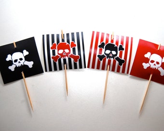 Pirate Cupcake Topper • FLAGS ONLY