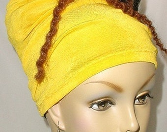 Natural Hair Accessories-Headband-Tube-Canary Yellow- Head Wrap - Headwrap - Virtuous Creations