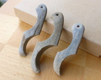 Tribal Stone Pendants - Drilled Stones - Drilled Rocks - Top Drilled Stones - Beach Stone Pendants - Stone Light Pulls - Surfer Jewelry