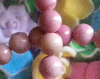 20 diameter 8 mm rhodonite beads, hole 1 mm