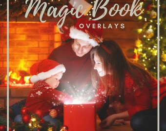 10 Magic Shine book overlays, Photoshop Overlay, Christmas overlays, Magic overlays, Christmas Lights, Christmas book, Digital backdrop