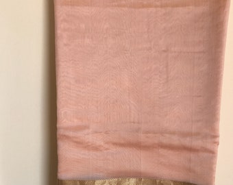 Pale pink raw mango silk sari