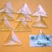 10 pack - Extra Small 1 Inch TRIANGLE Bevels - Clear Pendant Glass - Flat On Back for for Collage Altered Art Soldered Jewelry