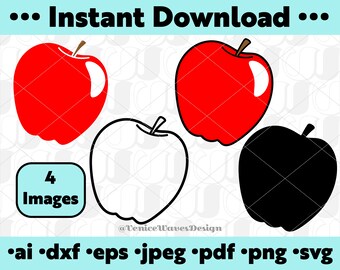 Cricut svg apple | Etsy