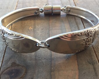 First Love Spoon Bracelet | 1937 First Love jewelry| spoon jewelry, silverware jewelry, silverware bracelet, vintage bracelet, unique gift