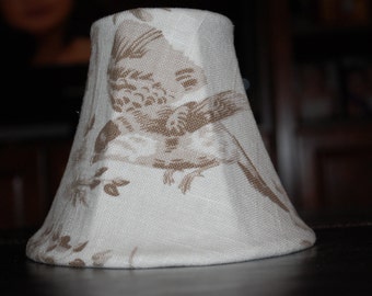 Bird Chandelier Shades -- Beige, Taupe, Cream