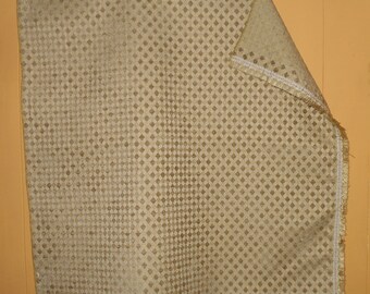Vintage fabric panel Appian Diamond Hemp Made in USA Polyester blend