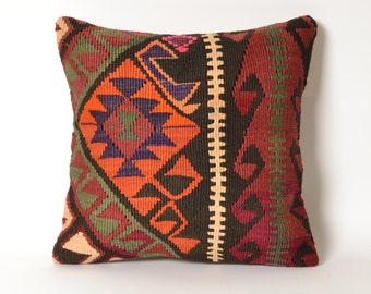 kelim kissen, 16x16 kilim pillow, floor cushion cover, area pillow, kilim, vintage pillows, beautiful pillow, woven pillow, pillow outdoor